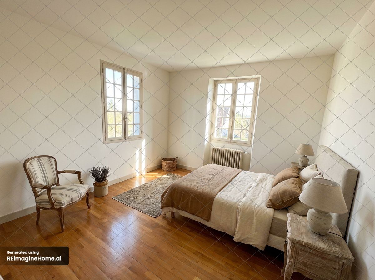 Chambre principale, projection rénovée